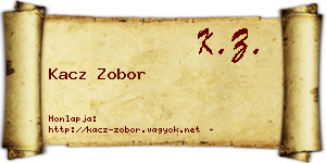 Kacz Zobor névjegykártya